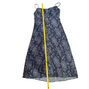 Madewell Womens NWT Blue Floral Midi Sundress Spaghetti Straps Button size 2 thumbnail 6