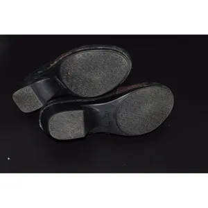 Dansko Leather Clogs Women 40 Black Brown Good Two Tone Slip On Block Heel thumbnail 12