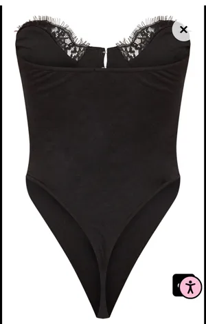 Pretty Little Thing Black Corset Bodysuit thumbnail 4