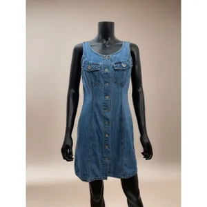 Old‎ Navy Denim Button Front Mini Dress Sleeveless Blue Women’s Medium Wash thumbnail 2