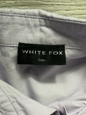 White Fox Lavender Oversized Black Long Sleeve Cotton Button Down Preppy S/M thumbnail 4