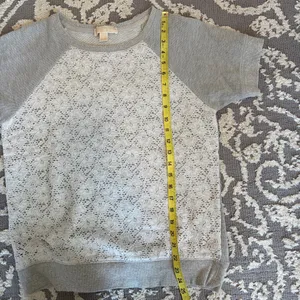 Michael Kors Lace Front Sweatshirt Sweater Women’s Size Medium Athleisure W8 thumbnail 7