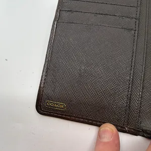Coach Brown Signature Canvas Flap Wallet thumbnail 7