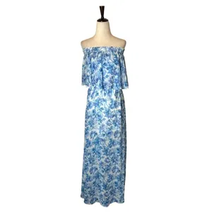 Show Me Your Mumu Dress Women XS Blue‎ White Floral Mama Blues Hacienda Maxi thumbnail 3
