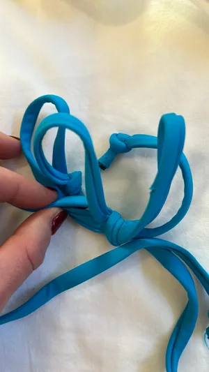 Skims Strappy Blue Bikini Top thumbnail 4