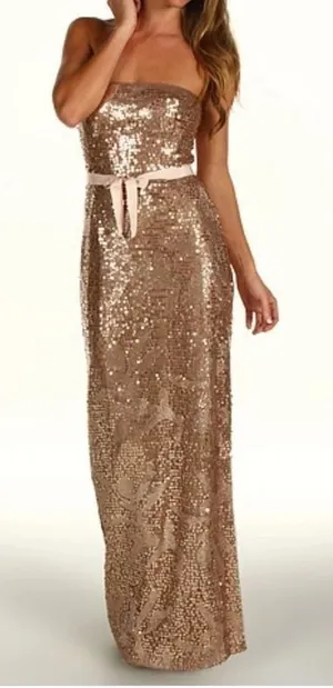 BCBGMAXAZRIA Lela Sequins Maxi Dress Size 2 thumbnail 1