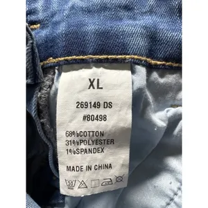 Flamingals Womens Denim Overalls XL Medium Wash Straight Leg Carpenter 80498 NEW thumbnail 5