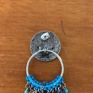 Justin Boots Turquoise Concho Fringe Earrings Western Cowgirl Boho Statement NWT thumbnail 12