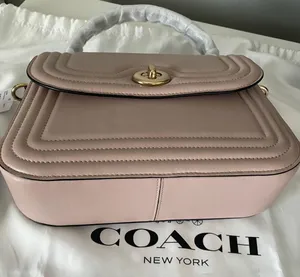 Coach Marlie Top Handle Satchel In Colorblock With Border Quilting thumbnail 6