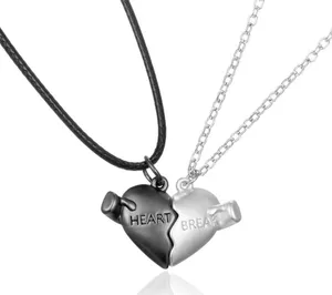 Elegant Streetwear Heart Shape Silver Plating Pendant Dual Partner Necklace thumbnail 1