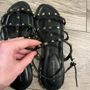 Marc Fisher Black Studded Sandals thumbnail 3