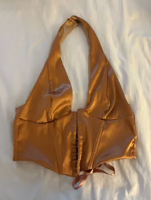 Brown Halter Shein Top thumbnail 1