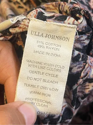 Ulla Johnson Johnson Kali Twist Front Floral Print Midi Dress SZ 6 Cotton Blend thumbnail 4