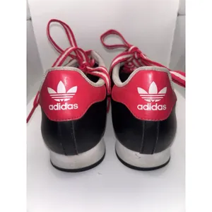 Adidas Samoa W9 M7.5 Black Pink Leather Sneakers White Toe Retro‎ Low Top Shoes thumbnail 6
