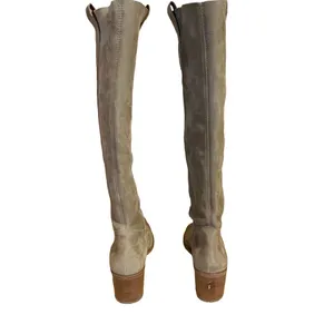 Steven By Steve Madden Taupe Brown Suede Heeled Calf High Boots (7) thumbnail 3