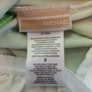 Michael Kors One Piece Swimsuit One Shoulder Cut Out Ribbed Green Size 8 NEW NWT thumbnail 6
