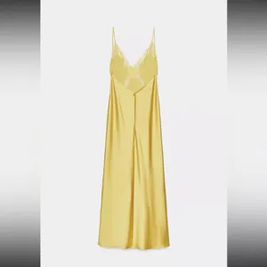 Zara Women's SATIN LACE MIDI DRESS S thumbnail 2
