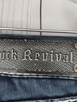 Rock Revival Vivian Fleur-De-Lis Dark Blue Embellished Y2K Skinny Bling Jeans thumbnail 8