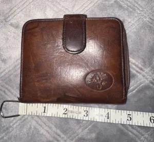 Vintage Buxton Top Grain Cowhide Leather Chestnut Wallet thumbnail 1