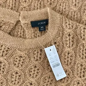 NWT!! J. CREW Balloon Sleeve Cable Knit Sweater Pale‎ Clay Tan Brown X-Small thumbnail 11