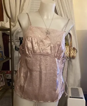Free people intimately shimmer on cami NWOT thumbnail 6