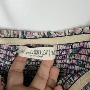 Natural Life‎ Floral Block Print Smocked Tiered Midi Dress Medium Cottage Boho thumbnail 5