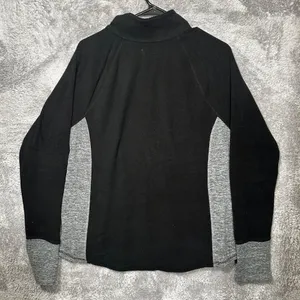 SO Women's XL Black Gray Pullover 1/4 Zip‎ Long Sleeve Fleece Top thumbnail 6