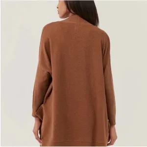 Pact Airplane Cardigan Women's 100% Organic Cotton Long Open Pockets XS Small thumbnail 2