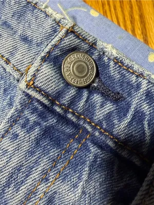 Abercrombie & Fitch Blue Distressed Denim Cutoff Shorts thumbnail 4