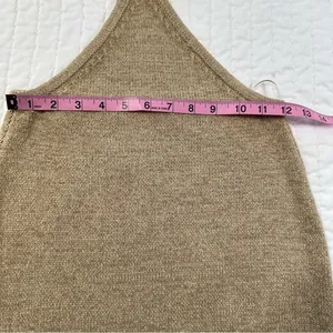 Beige Botany Knit Cut Out Maxi Dress Sand Taupe Size Small thumbnail 6