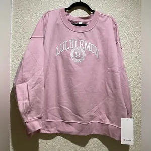 Lululemon NWT Perfectly Oversized Crew Embroidered Graphic Fleece Size XL thumbnail 6