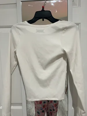 Hollister Henley Long Sleeve Cream thumbnail 2