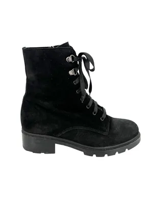 La Canadienne Sabel Black Suede Waterproof Combat Lace-Up Ankle Boots Size 7.5 thumbnail 2
