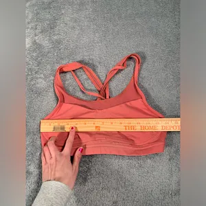 Lululemon athletica stash to dash Coral Sports Bra 8 thumbnail 9