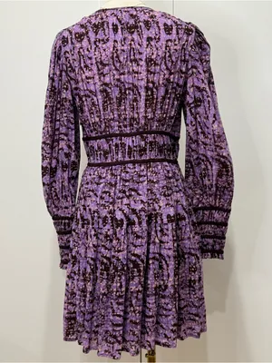 Ulla Johnson Kesia Mini Dress 2 Purple Long Sleeve Fall Feminine Whimsy Chic thumbnail 7