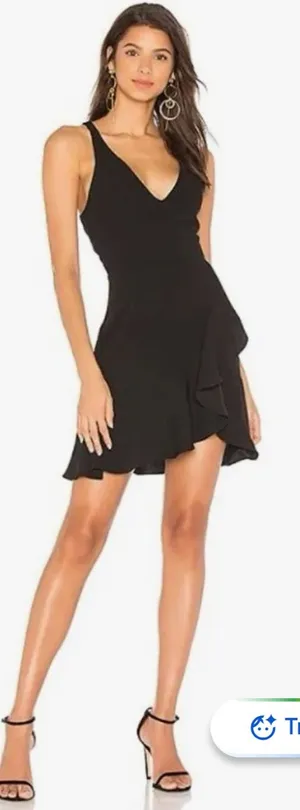 Revolve Amanda Uprichard Nico Black Mini Dress Small thumbnail 1