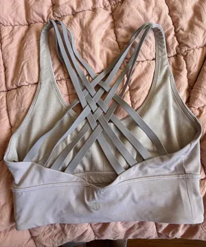 Lululemon Dusty Pink Longline Energy Racerback Strappy Sports Bra thumbnail 1