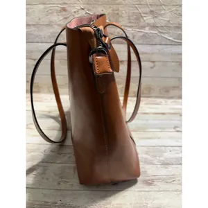 FZONE Leather Shoulder Tote Bag Brown Crossbody Office Handbag Laptop Work NWOT thumbnail 5