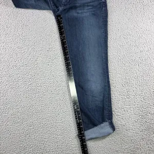 7 For All Mankind Cropped Jeans Women 27 Dark Wash Low Rise‎ Cuffed Hem Fit 28 thumbnail 5
