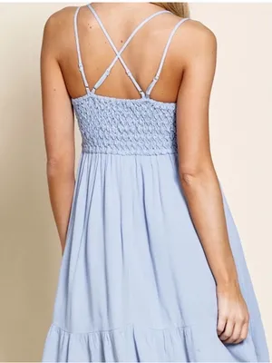 mittoshop Dusty Blue Ruffle Hem Sundress thumbnail 8