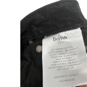 Boyish The Mikey High Rise Wide Leg Jeans Black Beauty Black Size 28 thumbnail 15