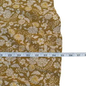 Old Navy Fit and Flare Puff-Sleeve Yellow Floral-Print Mini Dress XS Cottagecore thumbnail 8