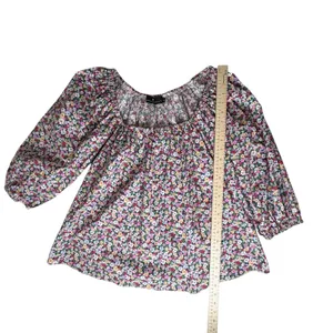 Pomander Place Tuckernuck Floral Blouse‎ XS Colorful Peasant Stretch Bloomcore thumbnail 7