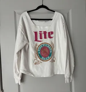 Off the shoulder Sweatshirt White Size XL thumbnail 1