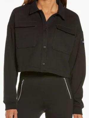 Alo - Renown Cropped Button-Up Pullover thumbnail 1