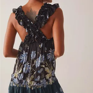 Intimately by Free People Bali Wild Daisy tiered slip dress XS thumbnail 4