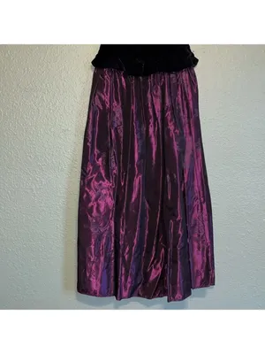 Vintage Semi Formal Laura Ashley 90s 80s Velvet Strapless Ball Gown thumbnail 8