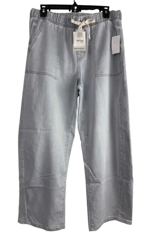 Kensie Jeans High‎ Rise Wide Leg Pull On Denim Pants Logan Blue Medium NEW thumbnail 1