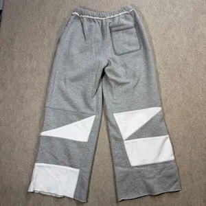 Free People Movement Hot Shot Geometric Patchwork Wide Leg Sweatpants‎ Gray XS thumbnail 2