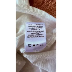 Lola River Women Shirt M White Button Down Long Sleeve Cotton Casual thumbnail 7